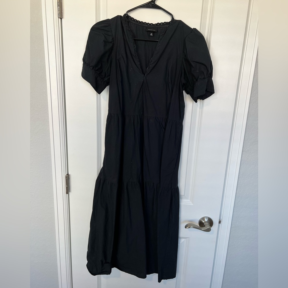 Who what wear tiered dress with scalloped neck line